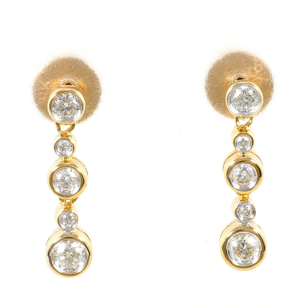VINTAGE 18k Gold Diamond Earrings